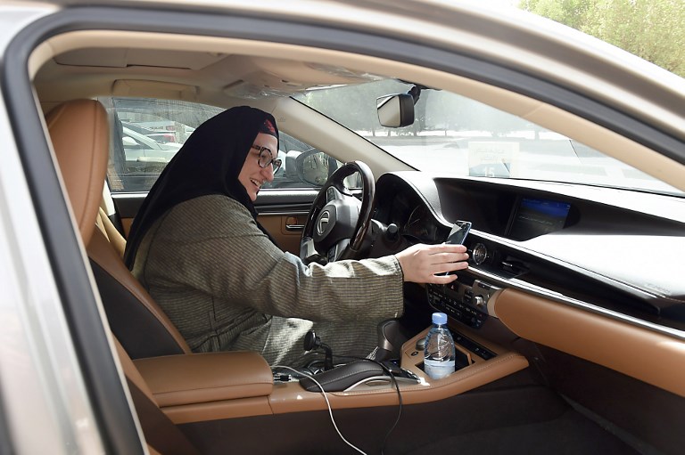 Women in Saudi Arabia officially drive for the the first time after lifting long-ban on female drivers. (Photo: AFP)